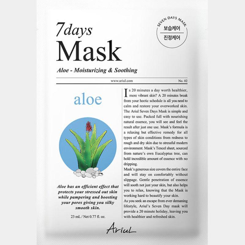 NEW Seven Days Mask Pack Aloe H 1 Sheet (Sensitive Skin & Soothing)