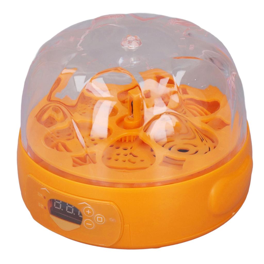 15W Egg Incubator 6 Eggs Digital Automatic Egg Incubator with Automatic Egg Turner for Hatching Chicken Quail Yellow