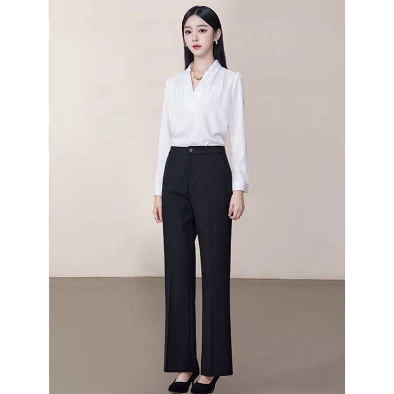 Women's High-Waist Stretch Flared Dress Pants