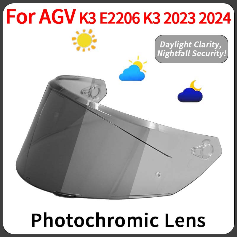 Nuovo Visore K3 2023 per Casco K3 E2206, Lente per Casco da Moto Schermo Paravento Mirino Occhiali Schermo Mica Accessori Antiappannamento per AGV