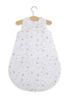 Rounded cotton sleeping bag for children S 0-6 months summer TOG 1.0 - mini stars gray