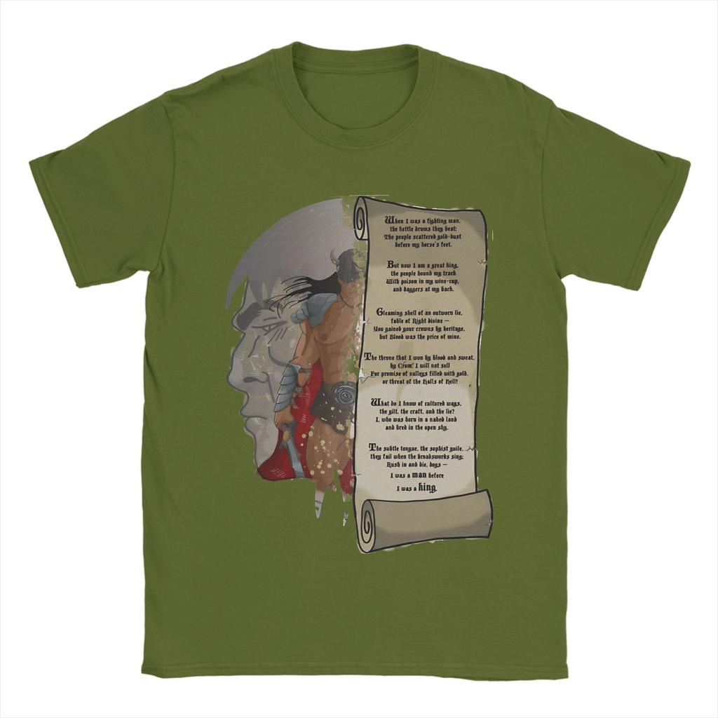 Conan Der Barbar T-Shirts für Unisex Baumwolle Kreatives T-Shirt Rundhals T-Shirts Kurzarm Kleidung Große Größen