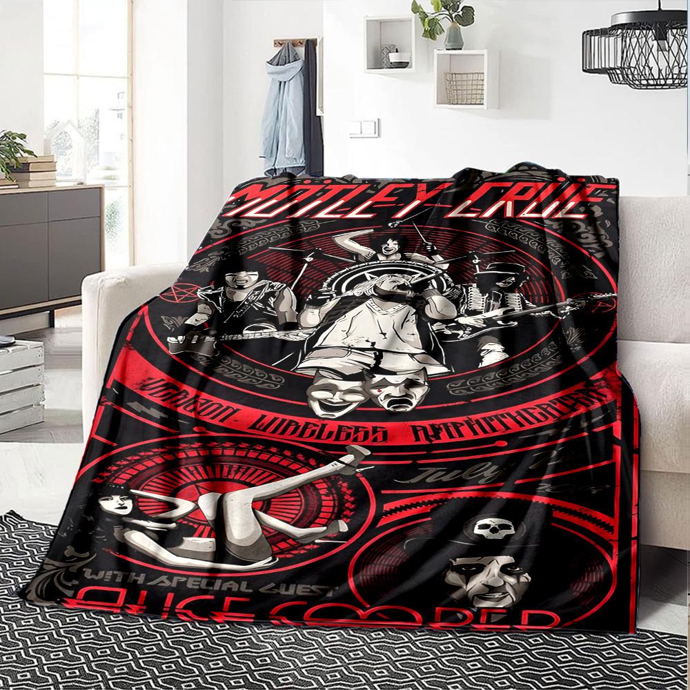 1pc dragon guitarThemed Blanket Soft Flannel All Season Cozy Throw with Bold Graphic Print, Travel, or Holiday Gift for Family & Friends