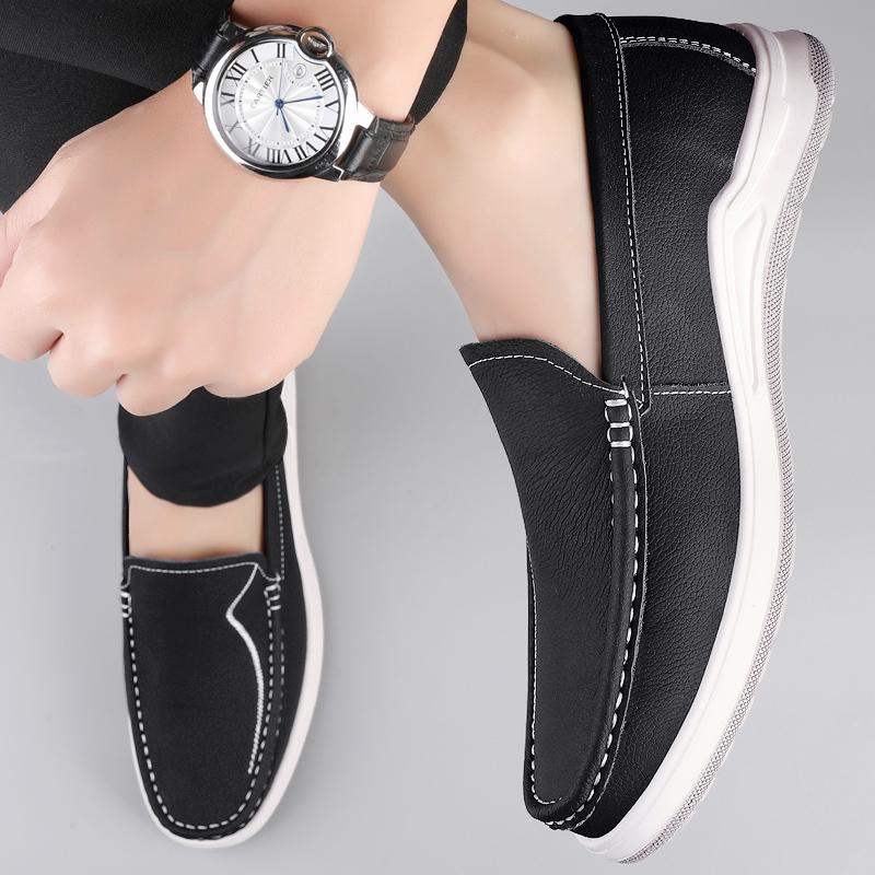 Luxury Brand Top Layer Cowhide Casual Leather Shoes High-quality Non Slip Sole Comfort Walking Shoes Business Leather Mens Shoes