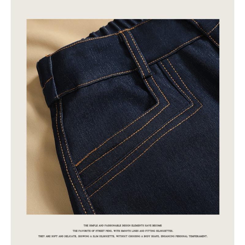 DIMANAF Toamnă Iarnă Mărimi Mari Pantaloni Femei Pantaloni Lungi Doamnă Mărimi Mari Largi Casual Partea de Jos Jeans Gros din Denim