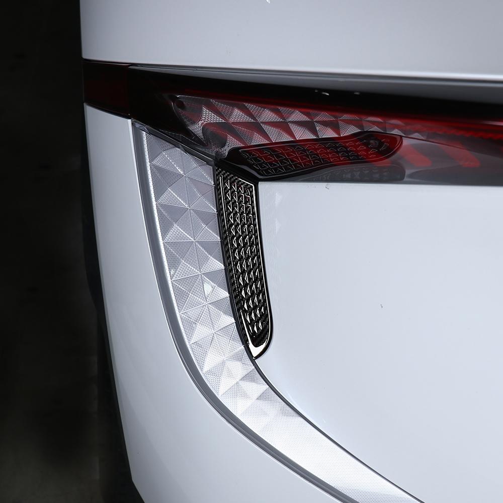 2PCS Carbon Fiber Red Black Taillight Trim Covers Frame Trim For Kia EV6 2022-2026 Exterior Accessories