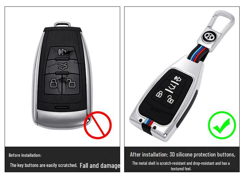 BAIC Senova d50/d60/d70 Key Case Set with Logos for Zhixing x55/x65 and Beijing x5