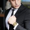 BUREI Men's Analog Quartz Watch Waterproof Business Fashion Simple Golden Silver Night Glow Timepiece