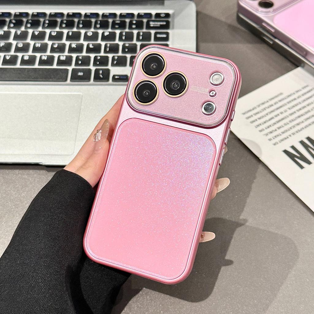 New Glitter Glass New Color Change 17 Seconds Suitable for iPhone17promax Mobile Phone Case 16pro All-inclusive 14/15
