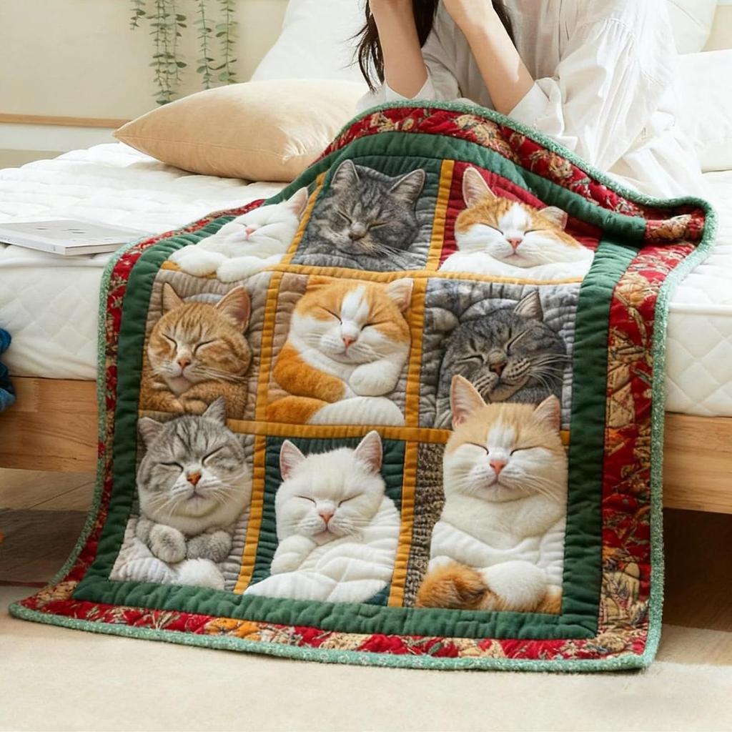 Throw Blanket Cat Lover's Plush Fleece Throw Blanket for Sofa Naps Office Breaks  Christmas DecorCozy Cat Lover's Plush Fleec