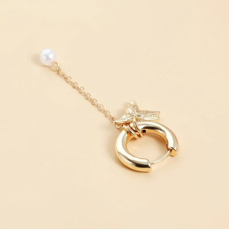 Retro Dolphin Tail Glazed Sea Star Asymmetric Fashion Luxury Earrings for Women Girls Jewelry Accessories Wedding Part Gifts