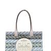 Tory Burch Ella Double T Logo Print Fabric Tote Bag Women Tote Swan-White 170612-400