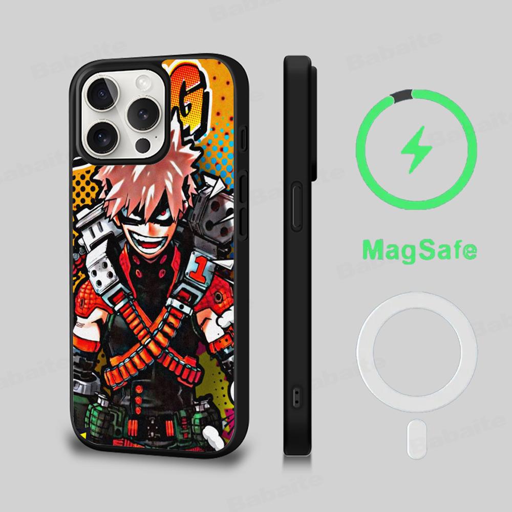 

Чохол для телефону My Hero Academia Магнітний чохол Для iPhone 16 14 13 12 11 15 Pro Max Plus Для Magsafe Бездротова зарядка Чохол iPhone 11