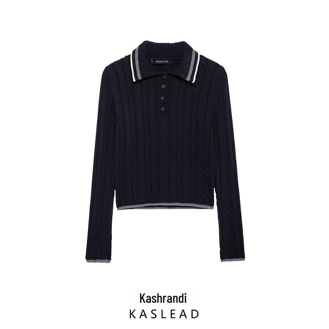 

2025 Spring Women s European & American College Style Long Sleeve Casual Knitted Sweater L синій