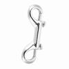 Silver Durable Stainless Steel Double Ended Clip Hook Bolt Snap Scuba Diving Buckle (77mm)