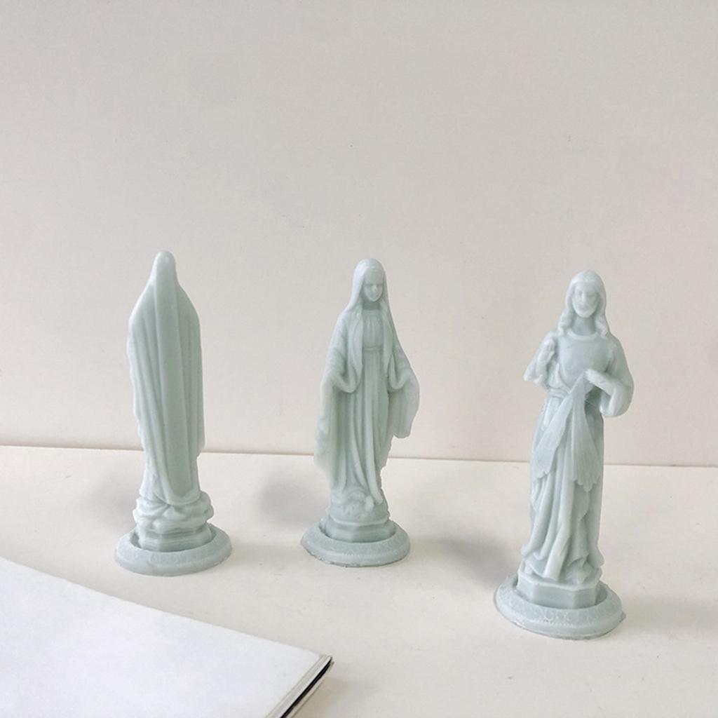 Stampo Candela Profumata Santa Maria Stampo per Torta in Silicone Stampo per Candele Aromaterapiche Stampo per Statue Ornamentali in Resina Decorazione Fai da Te