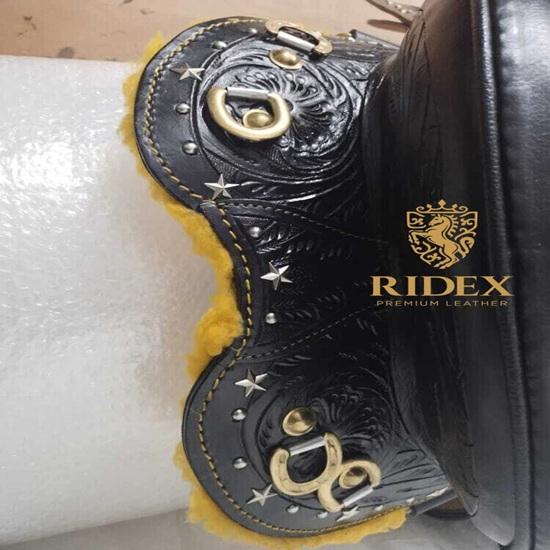Australian Stock Horse Tack Leather Saddle With Tooling Carving All Size.