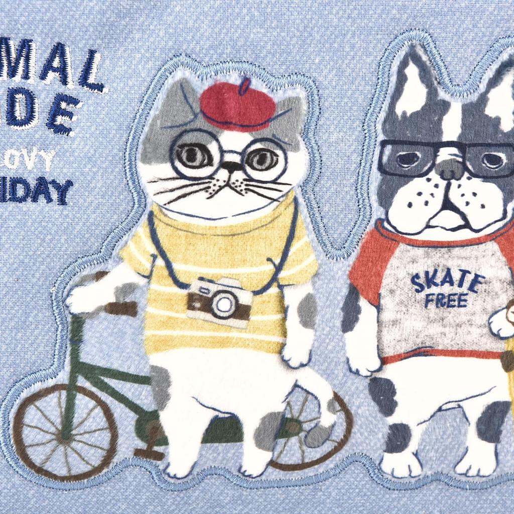 Kusguru Japan Damen Tier Mode Rucksack, 258046, Sax, Mittel