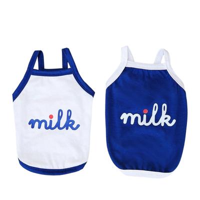 Dogs Suspender Vest with Letter Print Dogs Costume Spring Hot Day Walking Vest Lovely Thin Small Pastoral Dogs Costume
