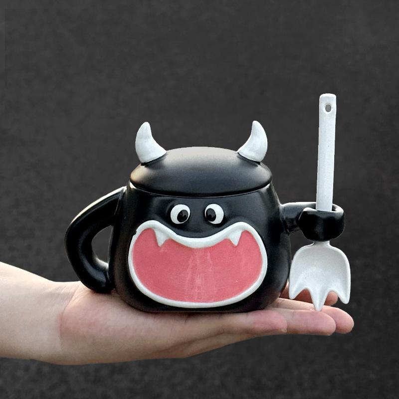 

Cute and funny birthday gift little devil mug girl couple ceramic drinking cup girlfriend souvenir gift box 301-400ml