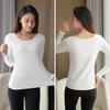 Korean Half-High Collar Slim Fit Modal T-Shirt - Long-Sleeve Solid Color Top