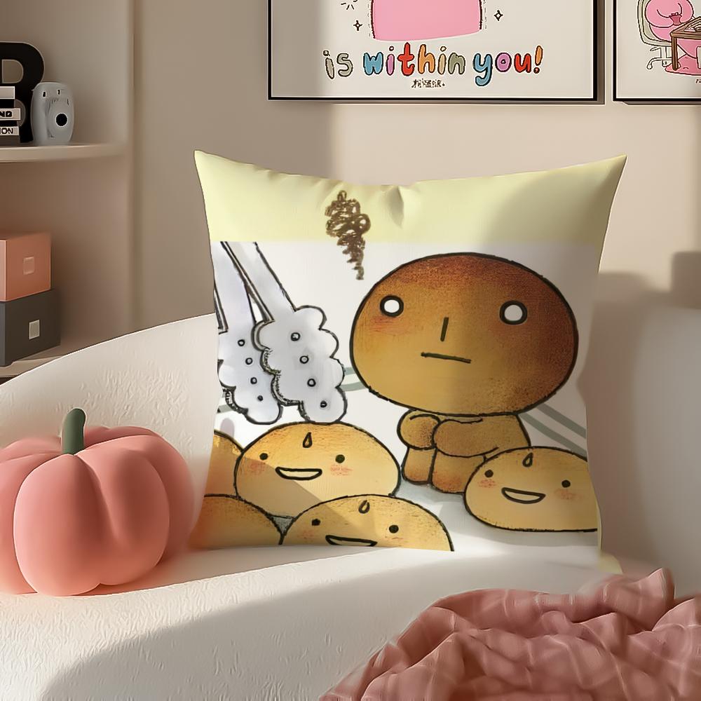 Japan Kawaii KKogepanS Cushion Cover Pillowcase Short Plush Invisible zipper Room Sofa Cushion Cover