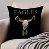 Classic Rock Band T-The Eagles Cushion Cover Pillowcase Anti-dustmite Invisible Zipper Short Plush Sofa Cushion