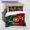 Set Biancheria da Letto Stampata Calcio Portogallo 3 Pezzi Set Copriletto Traspirante Accogliente come Regalo per la Casa Nuova o per le Feste