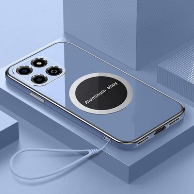 Husă pentru Honor X8b Husă pentru telefon Honor X8b Atractie magnetică Lux Placare pătrată Rezistent la șocuri Silicon Capac spate