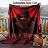 Custom Text Flannel Throw Blanket, Lightweight Cozy Bed Sofa BlanketThe Babadook