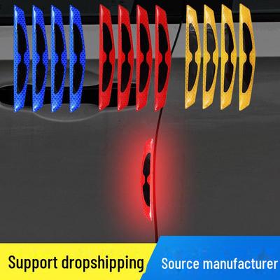 Car Side Anti-Collision Stripe - Protects Door Handle, Rearview Mirror, and Prevents Scratches. Reflective Warning Sticker for Bump Prevention.