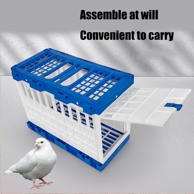 Spliceable Plastic Bird Cage for Outdoor Training Portable Aviary for Pigeons Parrots Fledglings Double Door Design