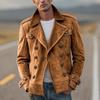 Winter Men's Suede Casual Solid Color Jacket Slim Fit Fashion Design Single Breasted Suit Jacket Top Streetwear Men's Blazer