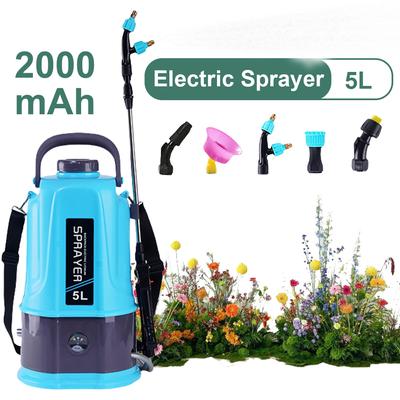5L Electric Sprayer Backpack Irrigation Sprayer USB Rechargeable Garden Lawn Sprinkler High Pressure Sprayer Agricultural Tool