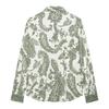 2025 Spring Women's European & American Style Floral Long Sleeve Shirt and Skirt Set