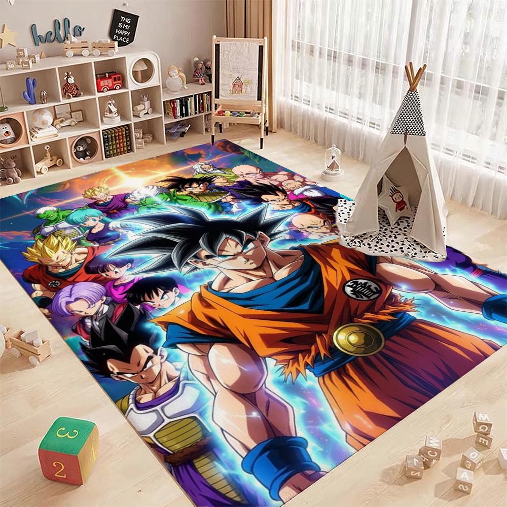 Goku'S Many Forms Printed Rug Nonslip Durable Carpet For Study Reading Area Home Party Decor Birthday Gift