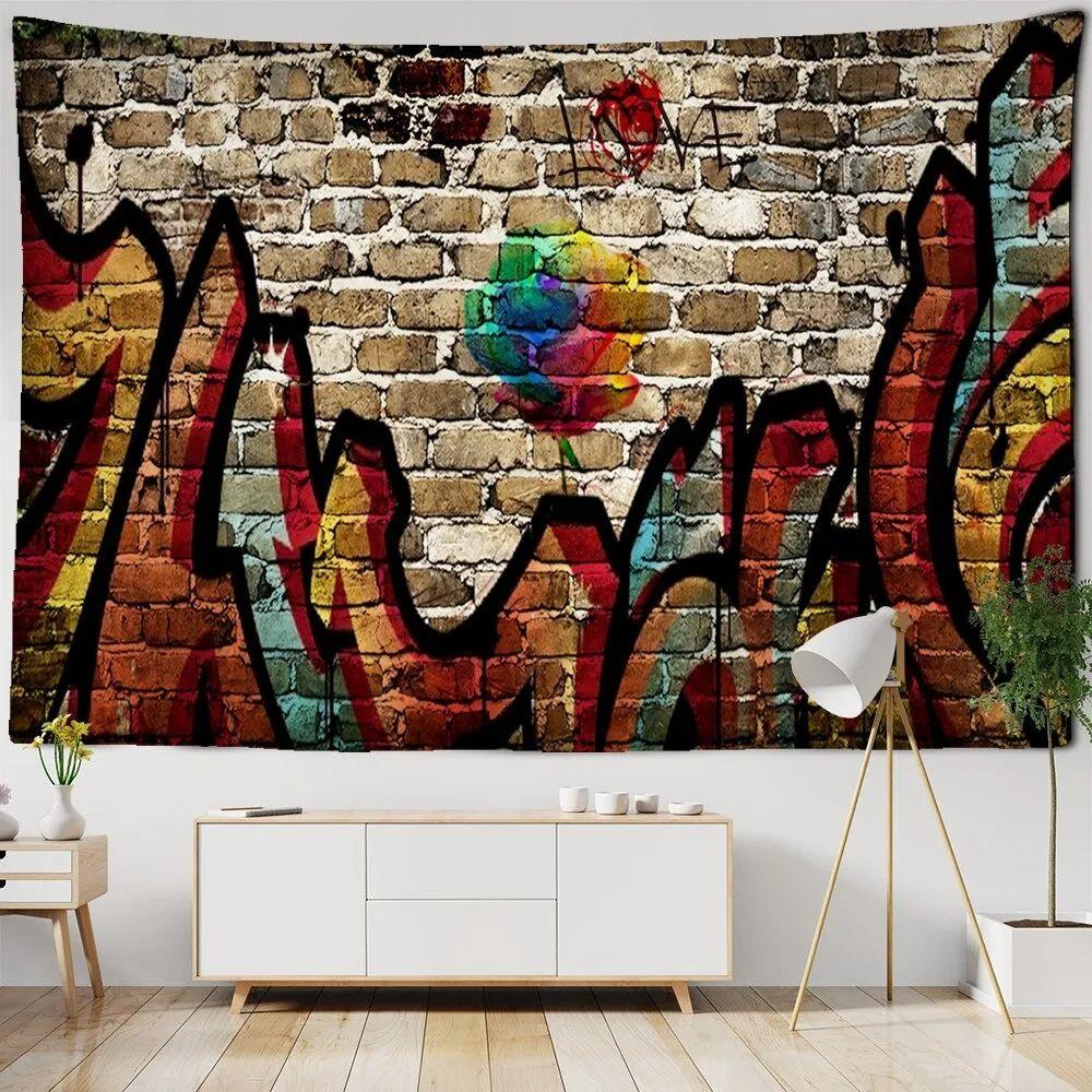Wall Street Graffiti Carpet Tapestry 75x100