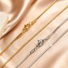 Stainless Steel Gold Color Square Snake Chain Necklace for Women Men, 50/60/80/120cm Long Chain Choker Minimalist Trendy Jewelry