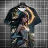 Animation Beauty Sexy Printed Men's 3D Printed T-shirt Casual Loose Short Sleeve Oversized Daily Casual Crewneck Breathable Top