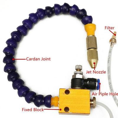 Tool Mist Coolant Injection System Blowing Metal Chips