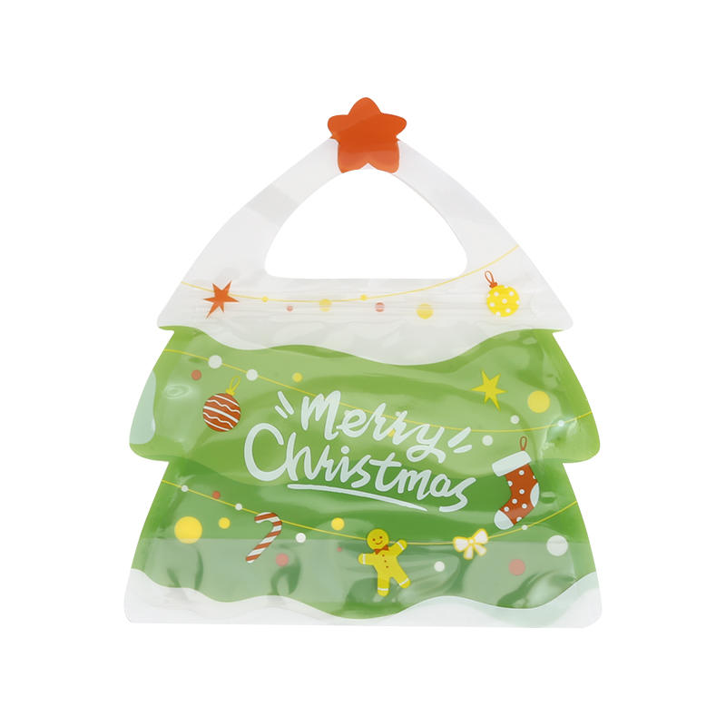 25Pcs/Pack Christmas Gift Bags Set with Santa Elk Snowflake Pattern Thickened Non-Woven Waterproof Tote Bags for Kids Holiday Party