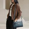 Lychee Pattern Soft Leather Messenger Bag Women's Shoulder Bag