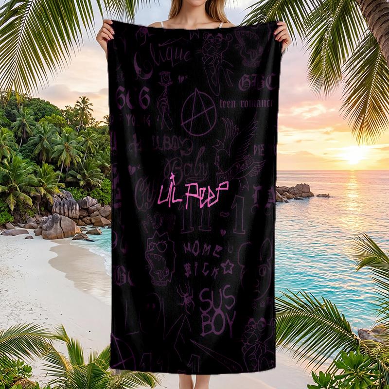 Neon Style Lil Peep Fashion Beach Towel: Ideal for Summer Adventures Soft, absorbent and quick drying suitable for swimming and bathing