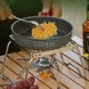 Outdoor Stove Stand Portable Foldable Kettle Stand Stainless Steel Striped Mesh Grill Rack Mini Stand Baking Tray Holder Grill