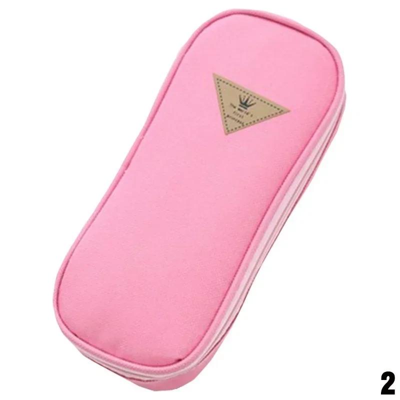 New 1PC Pencil Case Canvas Box Stationery School Supplies Large Capacity Pen Bag Cute Pencil Pouch