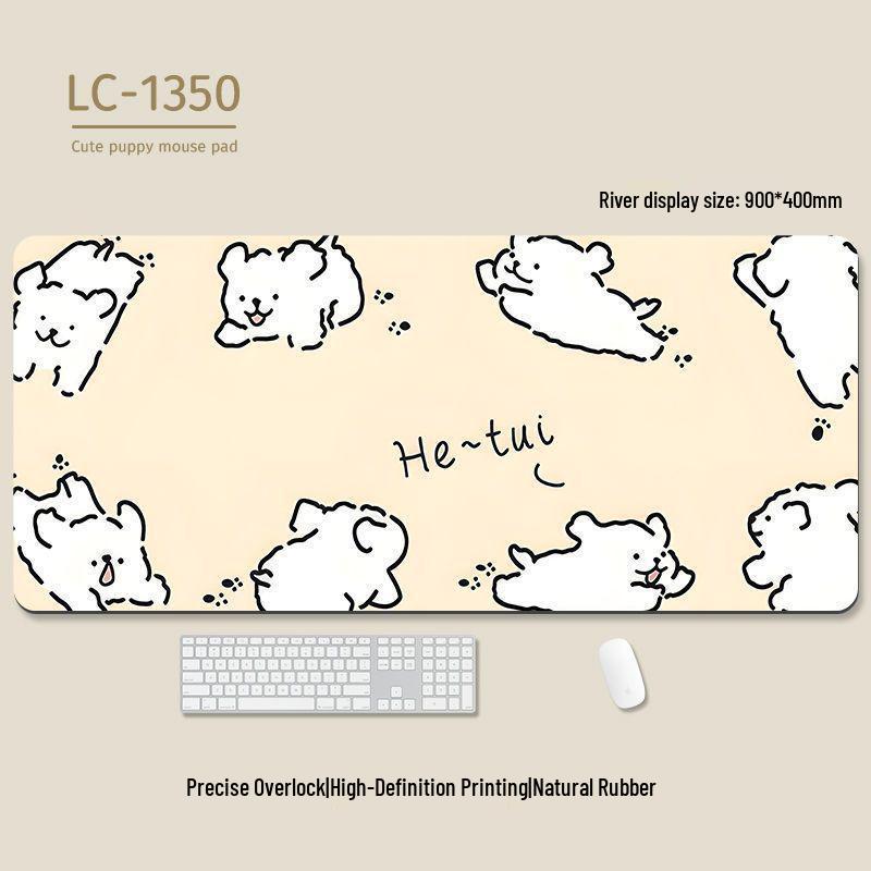 Extra-Large Heated Anti-Slip Cartoon Mouse and Keyboard Pad - Comfortable Desk Pad for Office & Gaming