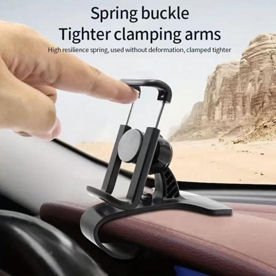 Car Mobile Phone Stand Holder 360-degree Rotation Phone Mount GPS Navigation Bracket Universal Spherical Adjustment Clip-on Phone Mount