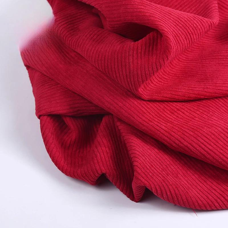 8 Strips Polyester Sand Wash Cotton Corduroy Cloth Non-elastic Cotton Fabric for Men and Women Coat Cloth Head