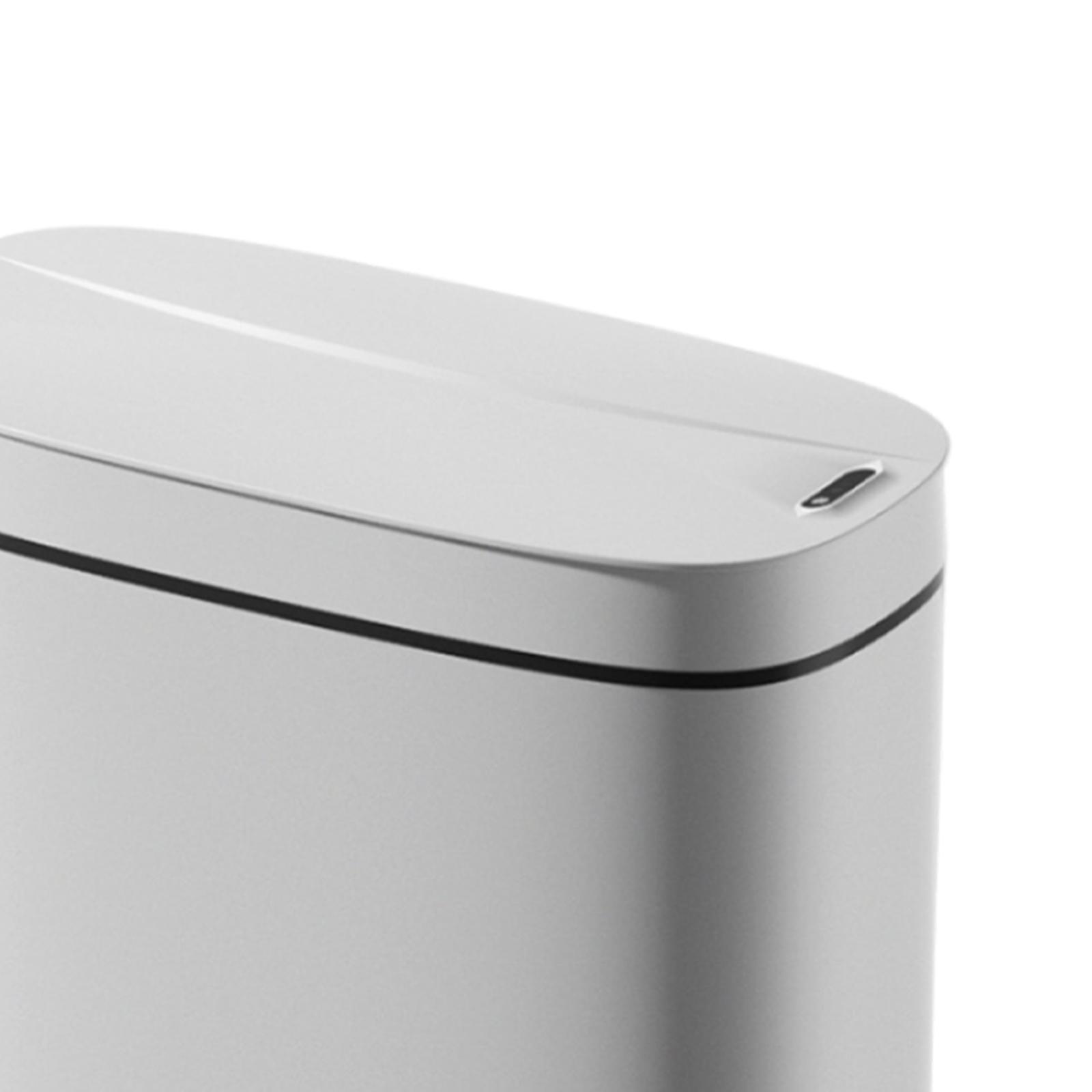 Smart Trash Can Waste Basket Rubbish Container Rectangular Odorless Narrow Seam white