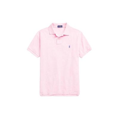 Polo SS22 Einfarbiges Slim Fit Netz-Besticktes Poloshirt Herren Poloshirts Rosa MNPOKNI1N821577-650